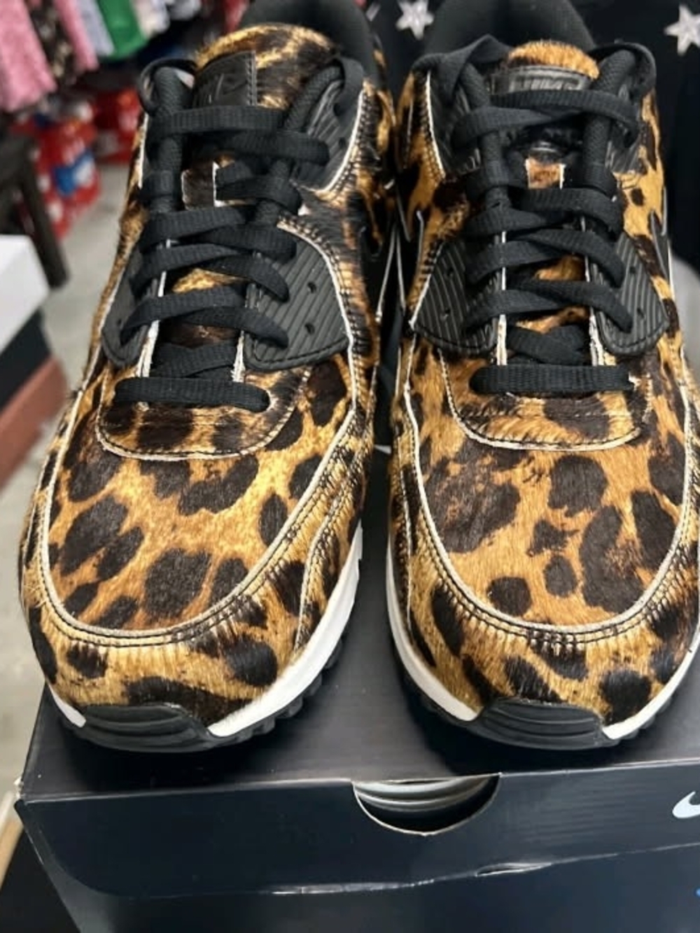 Nike Leopard Print Air Max Sneakers - Black & Gold - Picture 4 of 5